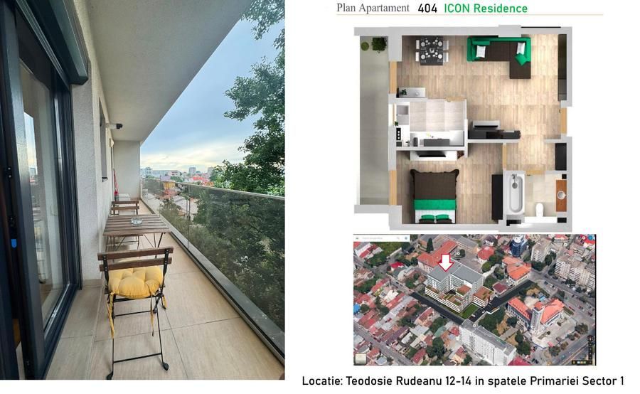 Apartament 2 camere de inchiriat bloc nou, parcare, Icon Residence - Poză 8