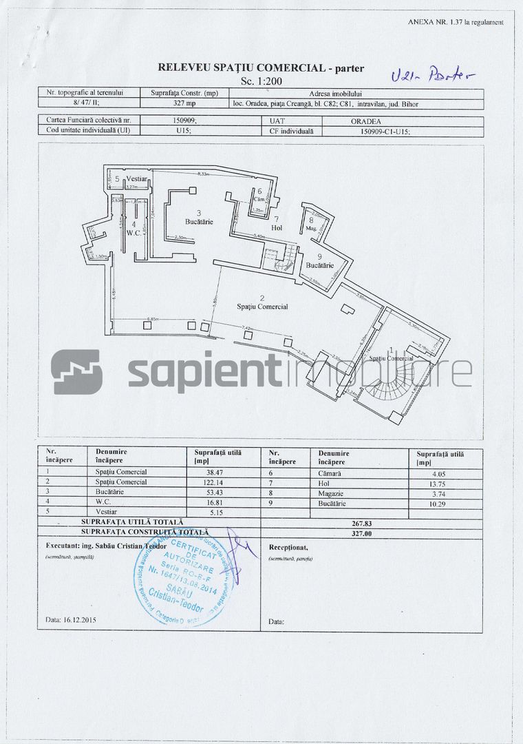 Sapient | Spațiu comercial cu terasă _ Piața Ion Creangă, Oradea - Schiță 10