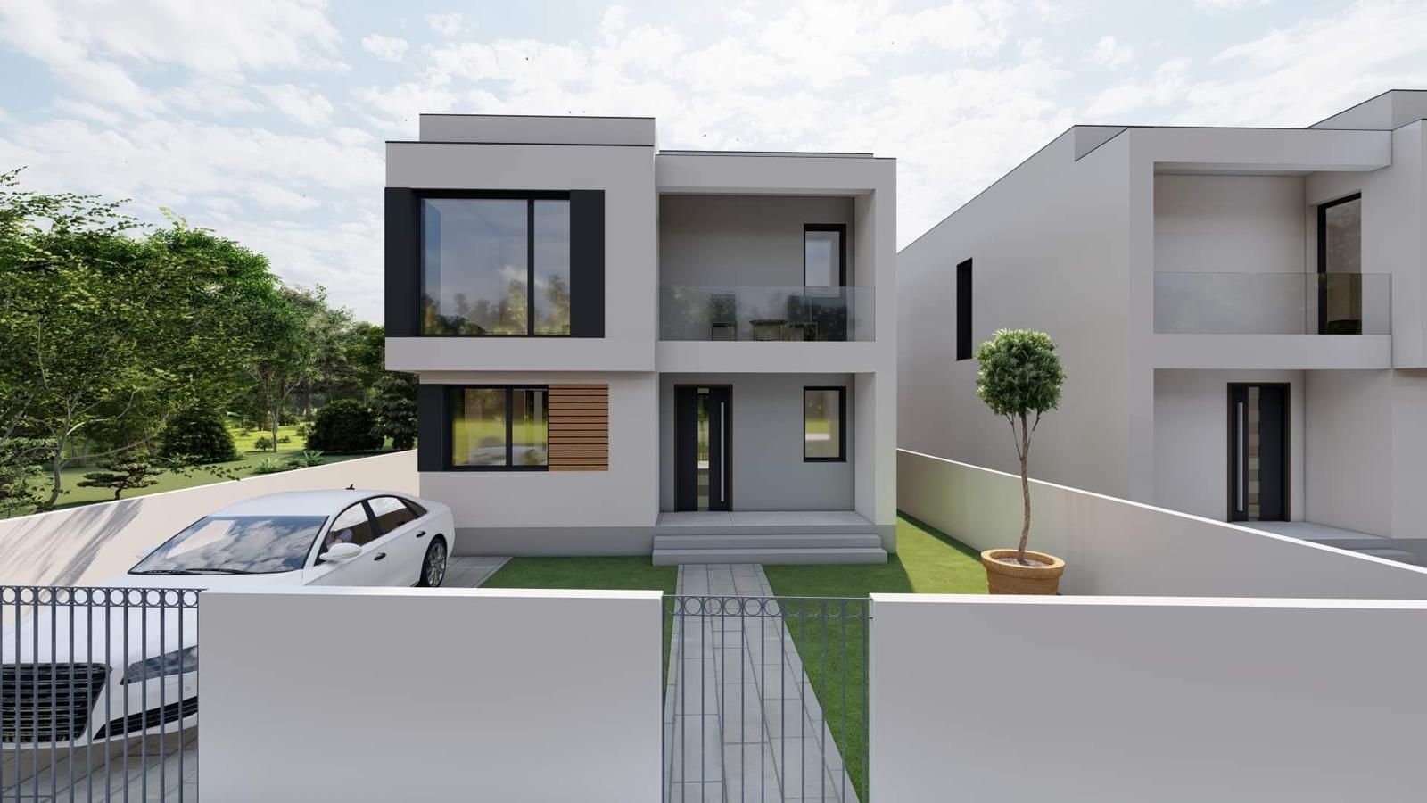 Casa individuala cu arhitectura deosebita, 170 000 Euro -  Sacalaz - Poză 1