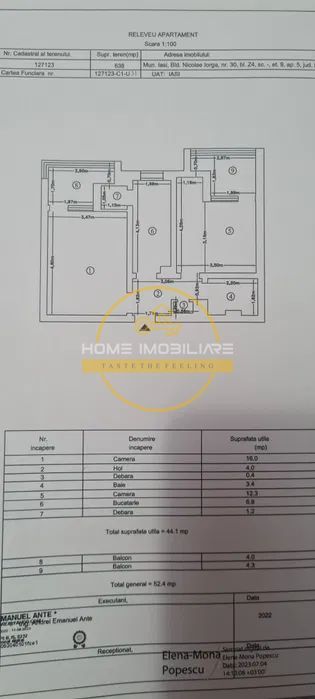 Apartament cu 2 camere/52mp/ in zona Podu Ros - Poză 6
