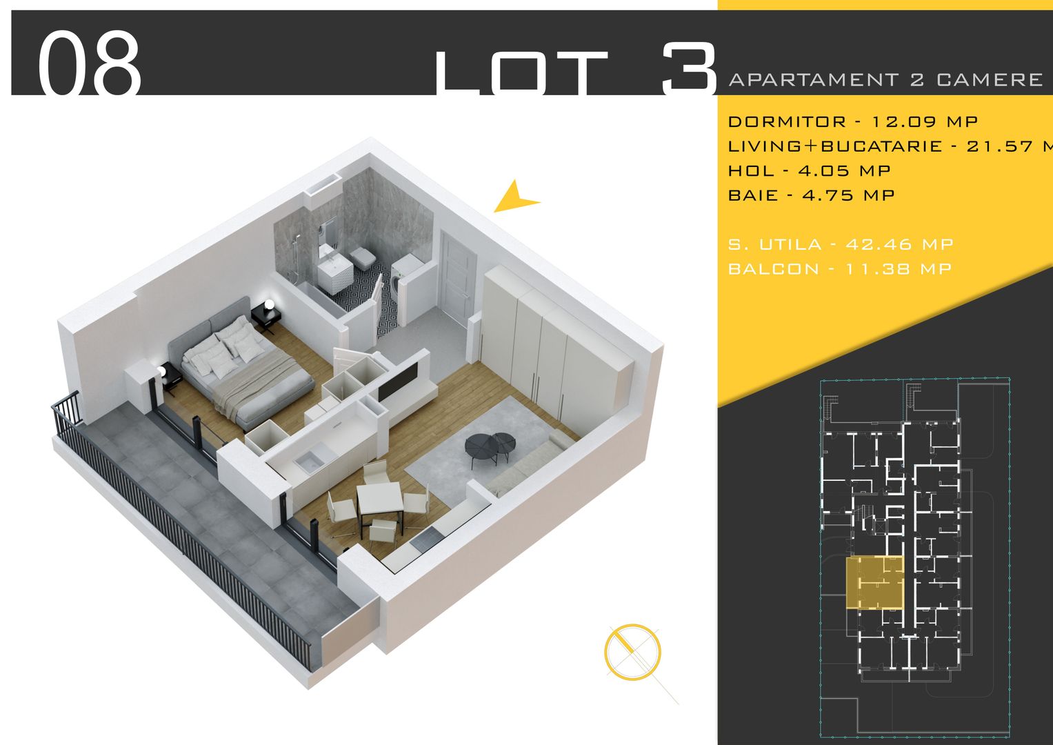 2 camere  Titan Pallady  Metrou Nicolae Teclu - Schiță 11