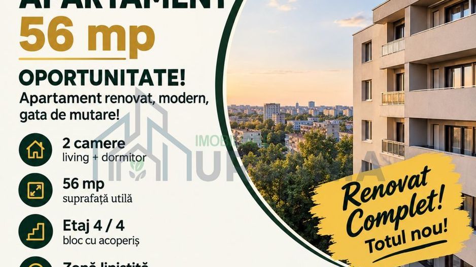Apartament 56 mp de vânzare, etaj 4, Harlau - Poză 1
