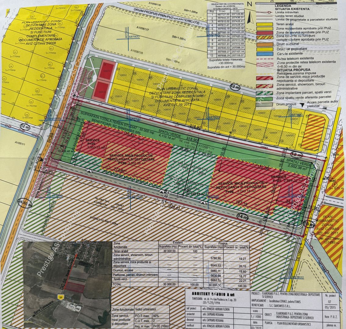 Teren industrial/comercial cu PUZ aprobat – 30.000 mp – Covaci, Timis | POT 50% - Schiță 2