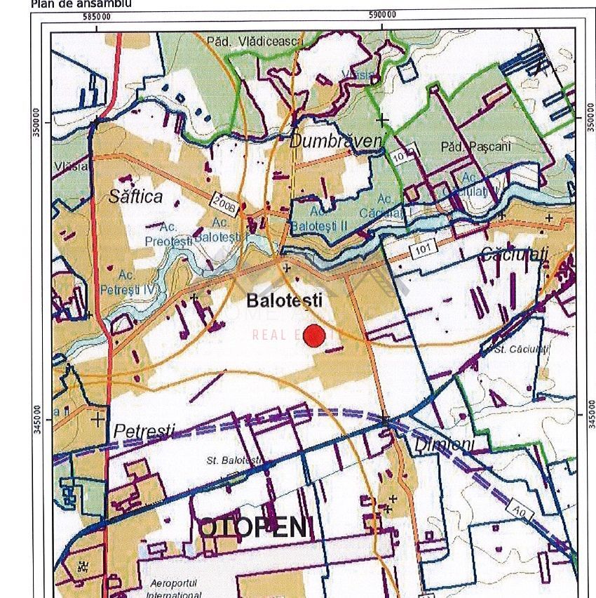 Teren 9700 mp Balotești – Ideal ansamblu rezidențial, acces rapid, utilități - Schiță 4
