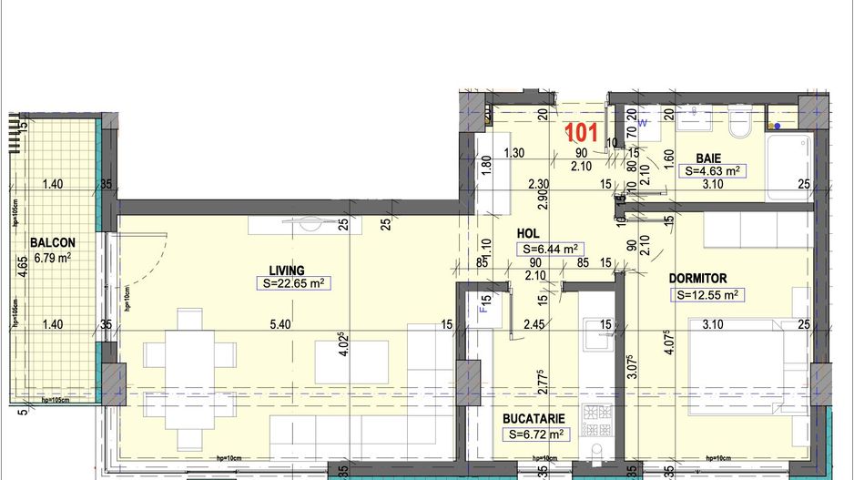 FALEZA NORD - Vânzare apartament cu 2 camere la 50 m de plaja. - Poză 5