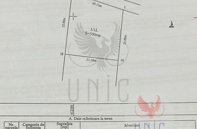 Teren Carcea 500 MP - Schiță 1