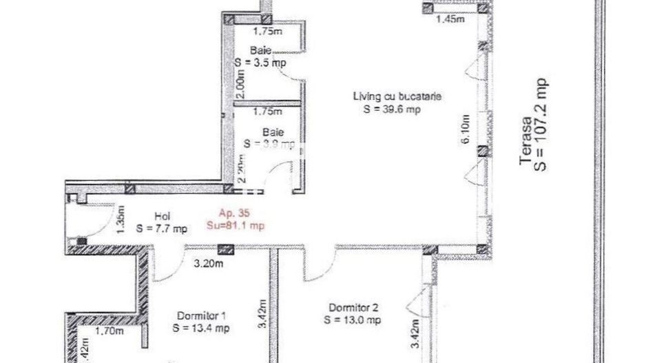 Penthouse 3 camere cu terasă panoramică – Sibiu, zona Turnișor - Schiță 8