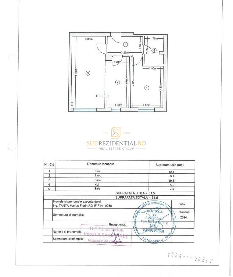 Apartament cu 2 camere, gata finisat, Bucuria Residence, Berceni - Schiță 12