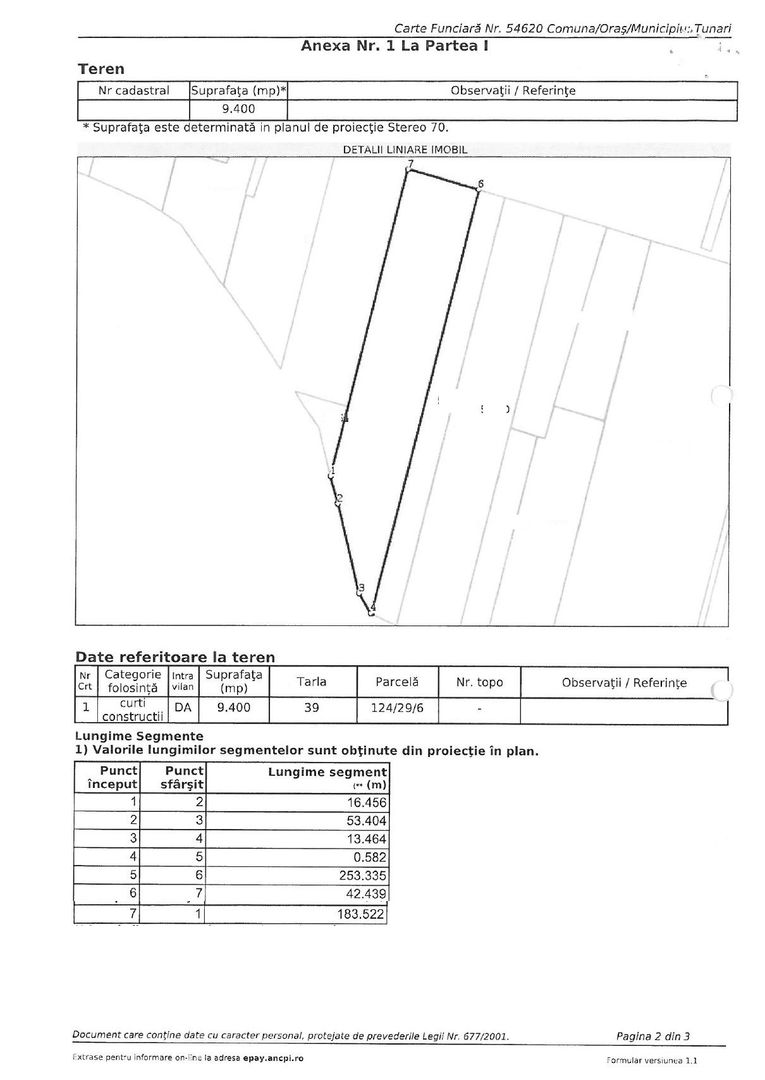 9400 mp | Ideal pentru investitie | Tunari | Deschidere la padure - Schiță 9