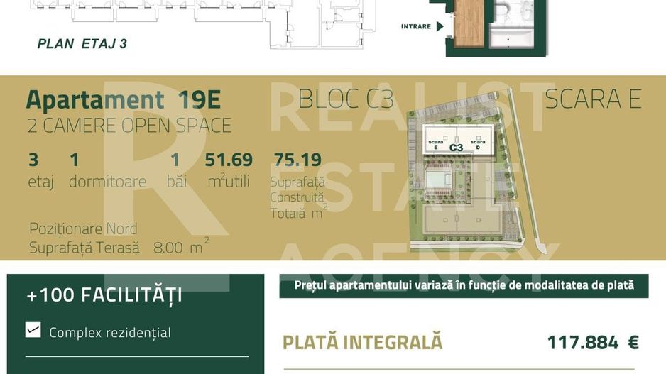 Vânzare, apartament, 2 camere, zona Torontalului, Timișoara - Schiță 8