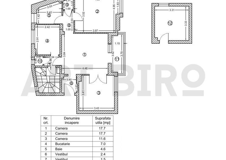 Zero comision, 71mp apartament luminos Domenii, birou sau comercial - Schiță 16