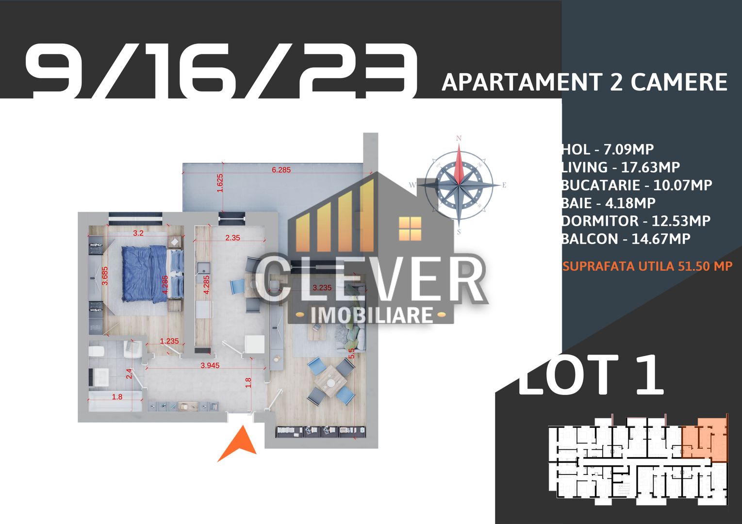 Apartament 2 camere-Incalzire in Pardoseala-Parcare BONUS - Poză 2