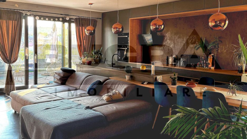 Penthouse ultrafinisat 120mp, 2 parcari, terasa 45mp, cartier Borhanci - Poză 1