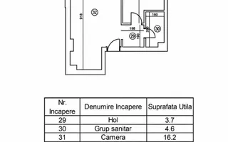 VANZARE 2 CAMERE | ULTRAFINISAT | 60 MP | MALL PROMENADA | PARCARE - Schiță 16