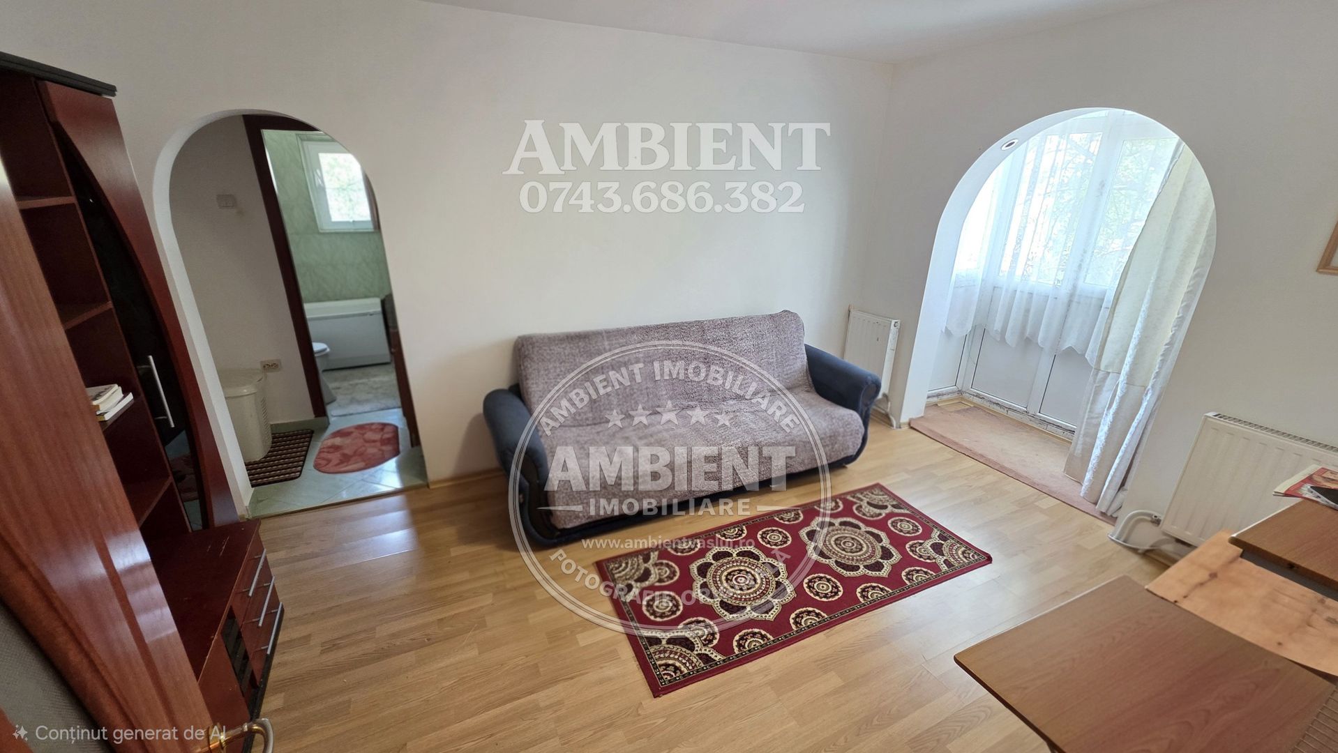 Apartament cu 3 camere, etaj 3, mobilat și utilat, VASLUI - zona SMÂRDAN; - Poză 3