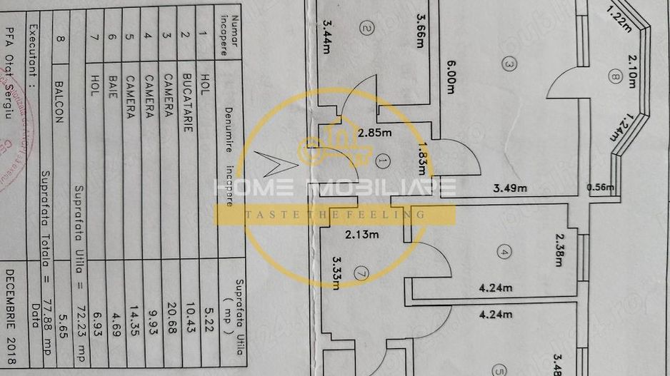 Apartament 3 Camere Decomandat Esplanada Nicolina Etaj 1 78 MP BLOC 1990 - Poză 3