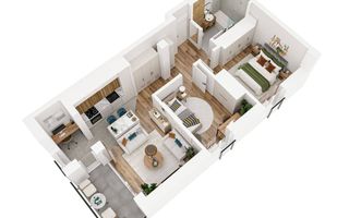 Apartament 3 camere, 56 mp – Baciu, ansamblu cu spații verzi - Poză 1