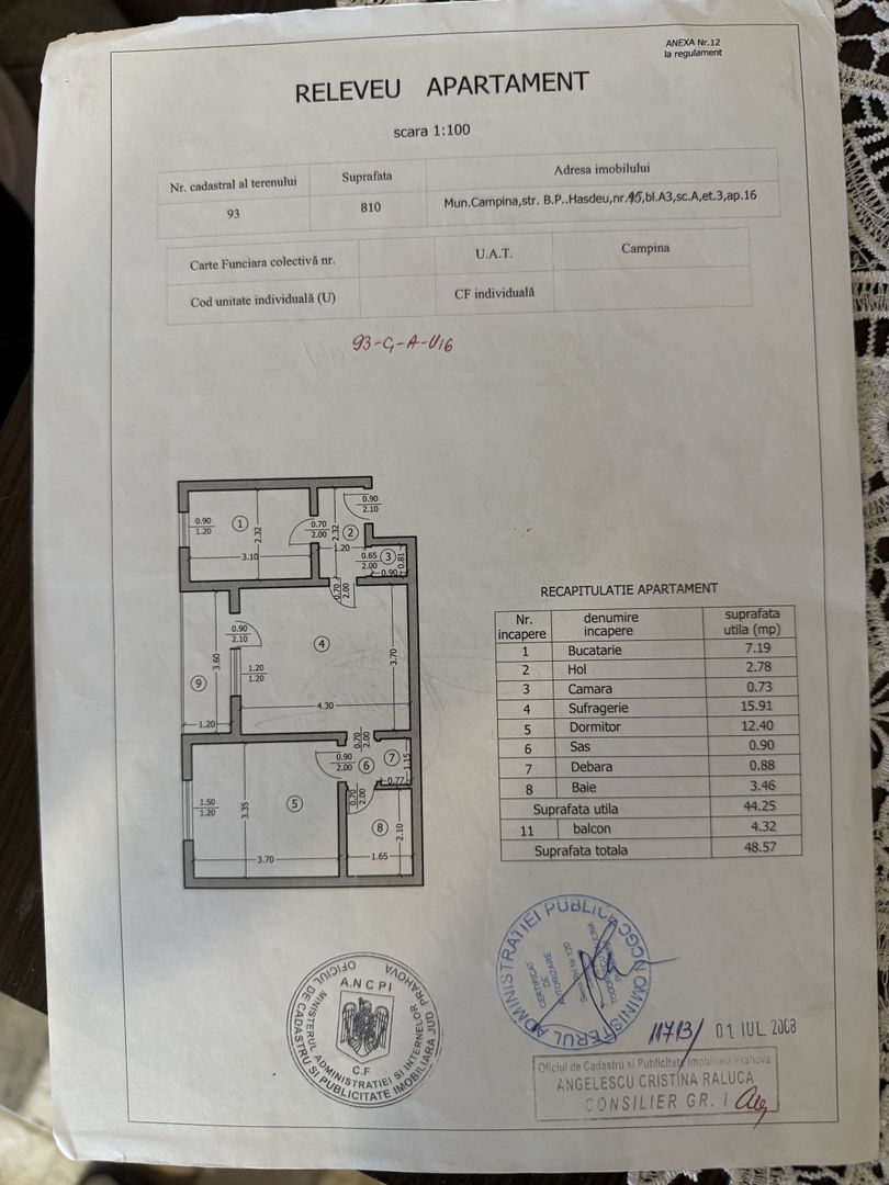 Ap 2 camere 49 mp!- școala centrală Câmpina - Poză 13