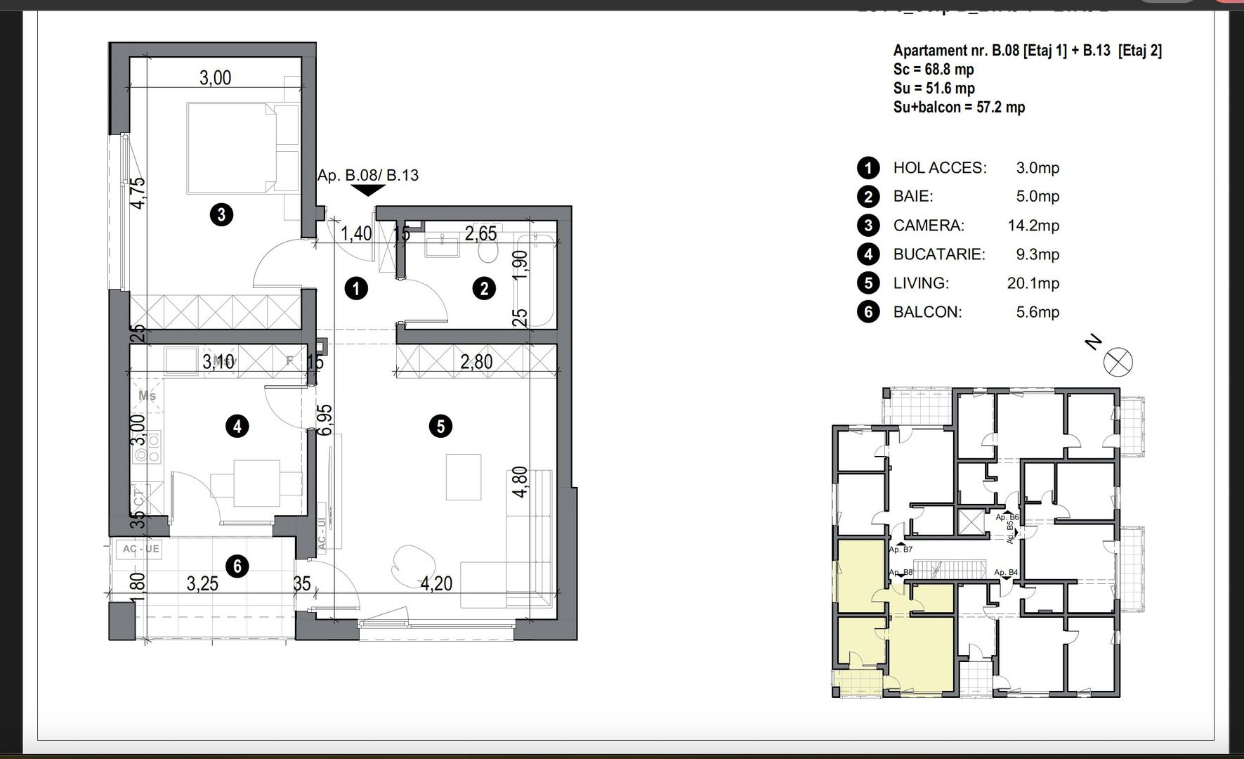 Apartment bloc nou cu lift si loc de parcare inclus - Poză 2