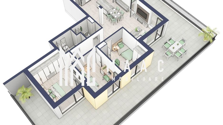 Penthouse 3 camere | Etaj 4 | Terasa 108 mp | Turnisor - Poză 4