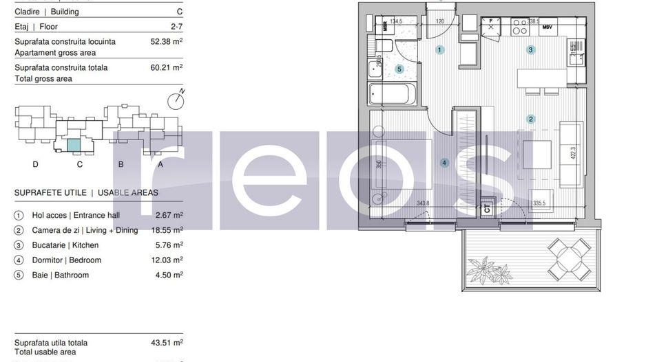 APARTAMENT 2 CAMERE | MOBILAT-UTILAT | PARCARE | STRAULESTI | 43MP - Poză 12