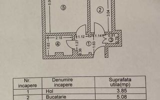 Garsonieră decomandată – 33 mp – zona Iancului – 10 min metrou - Schiță 5