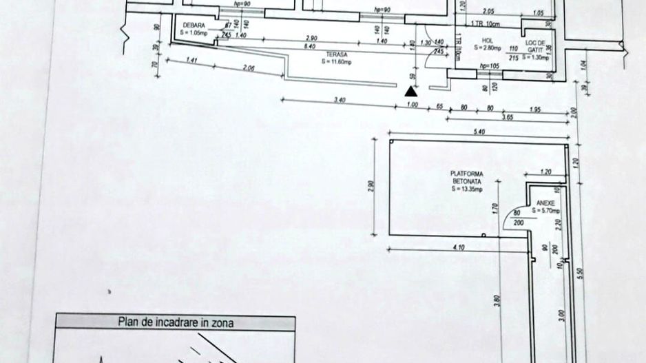 Casa cu de vanzare cu 2 camere Ultracentral, pe Tudor Vladimirescu - Schiță 12