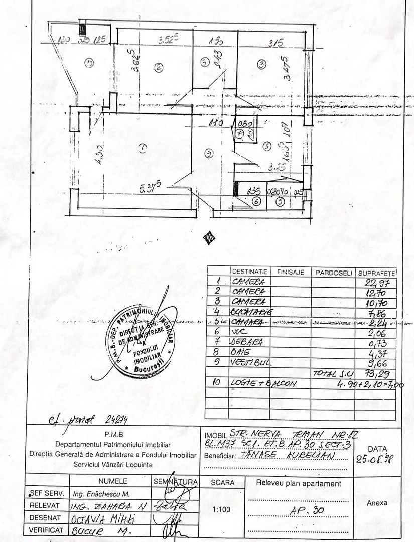 3 CAMERE | CENTRALA PROPRIE | 8 MIN METROU TIMPURI NOI - Schiță 11