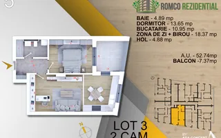 Apartament sustenabil cu încălzire în pardoseală – zona Pallady - Schiță 15