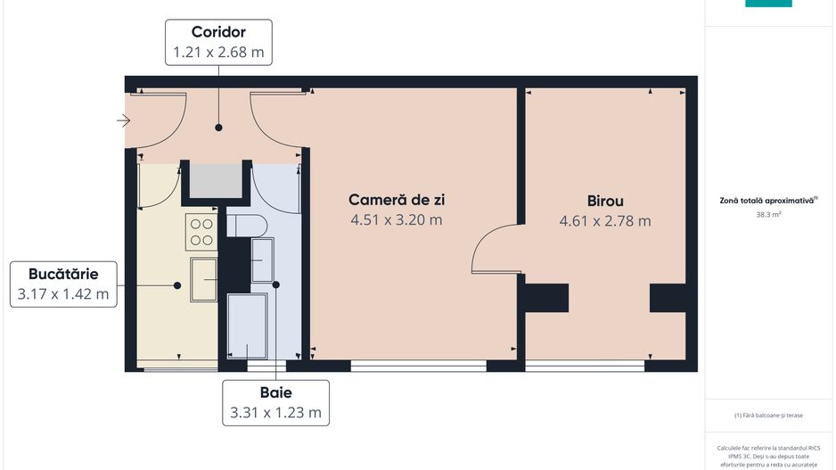 Apartament 2 camere, mobilat, Rogerius - Poză 8