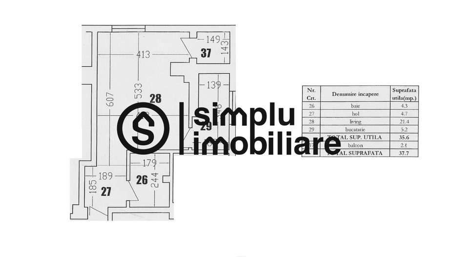 Garsoniera Cornitoiu et 7/7+M - Schiță 6