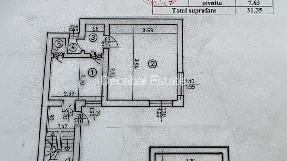 Garsonieră Zona Centrală - Popa Nan Acces la curte și centrală proprie - Schiță 13