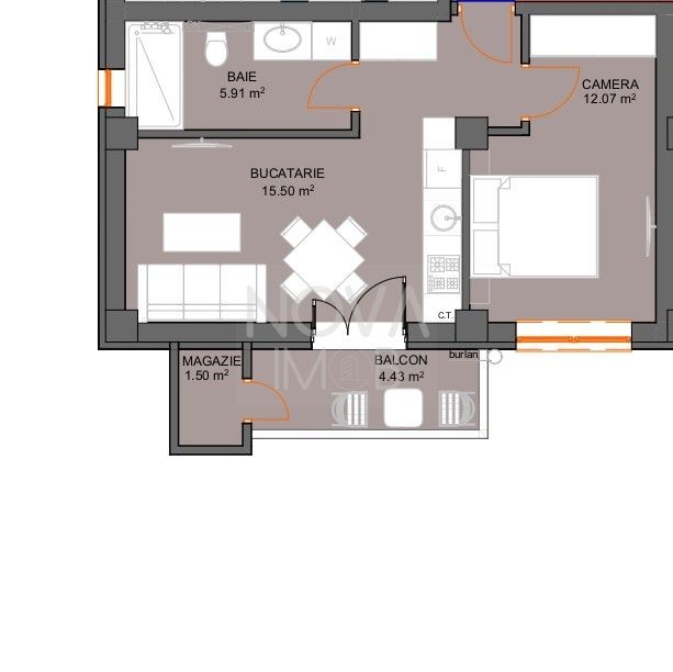 Apartamente - tip studio - Str. Doamna Stanca - Poză 3