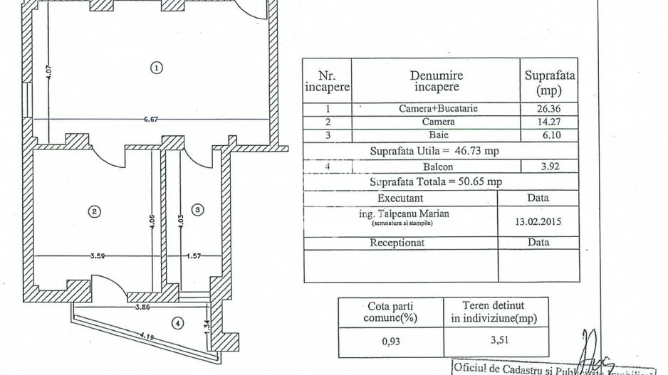 Apartament 2 camere semidecomandat de vanzare | Nerva Traian | bloc 2014 - Poză 6