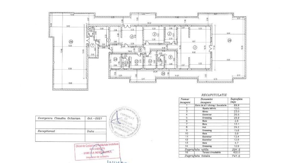Penthouse spectacular I 291 mp util si 450 terasa - Poză 12