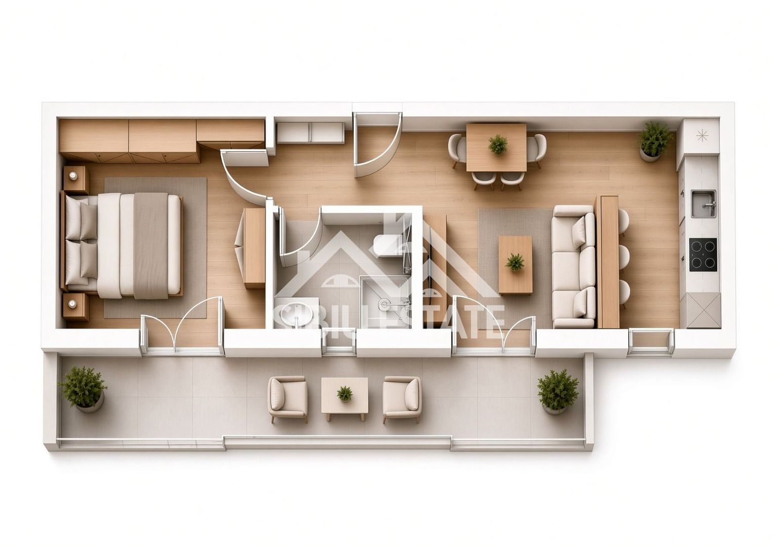 🏡 Apartament 2 camere, balcon 12mp si parcare, NOU - Ciresica - Poză 2