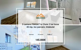 Apartament cu 3 camere, 2 bai, boxa 20 mp. loc de parcare -Finisat la cheie - Poză 9