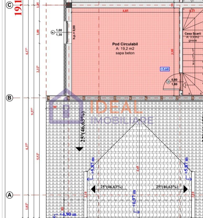 Casa tip quadruplex cu 4 camere in Calea Cisnadiei, zona Casa de Apa - Schiță 9