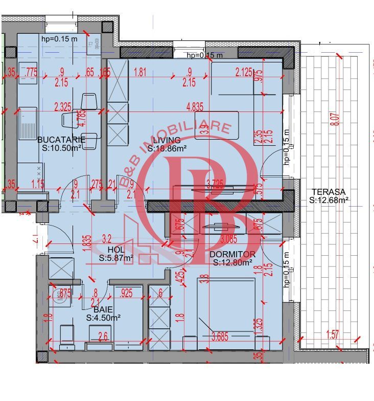 Apartament 2 camere Parcare Gratis Theodor Pallady 5min STB - Schiță 3
