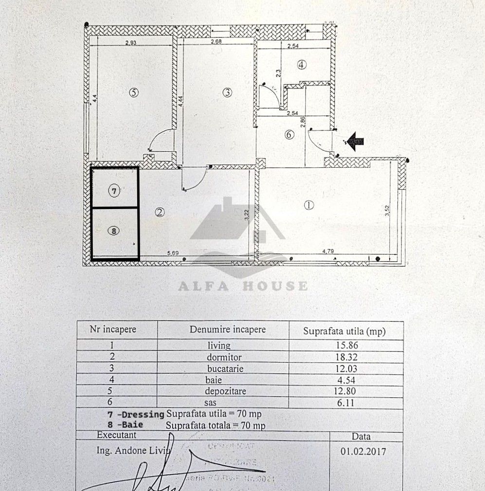 Oportunitate - Apartament cu trei camere in vila, zona Tractorul 70 mp - Poză 23