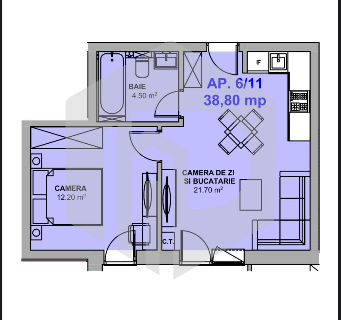 Proiect nou | 2 Camere | Etaj 1 | Doamna stanca | Dezvoltator - Poză 1