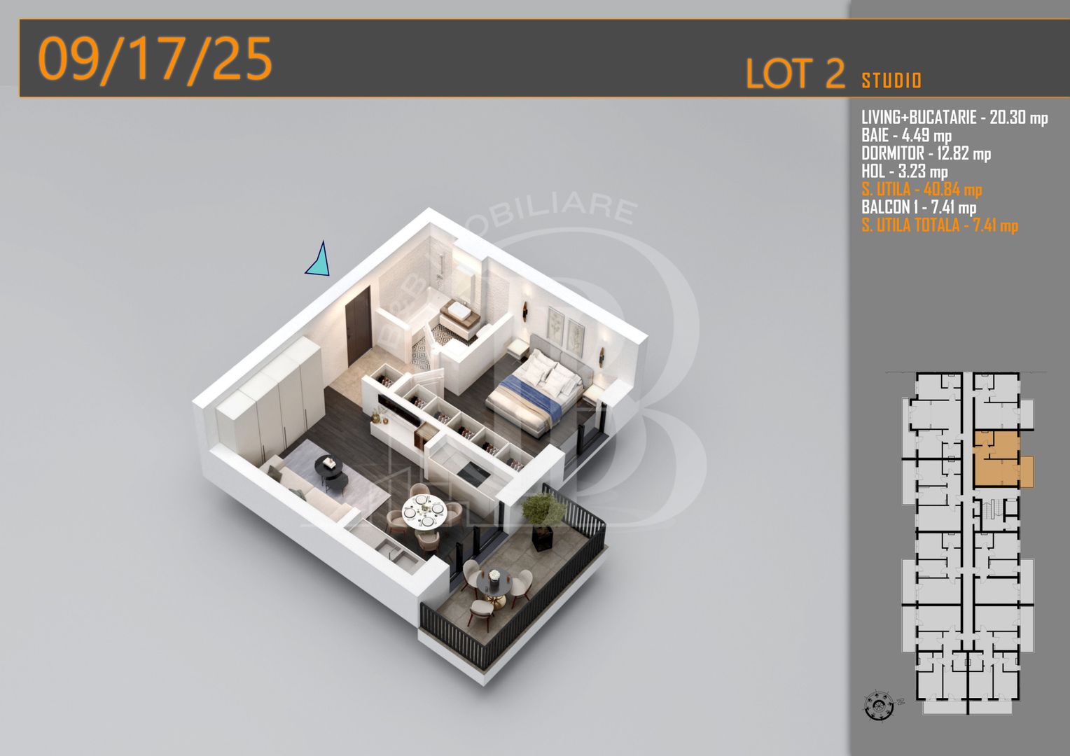 Apartament 2 camere-Theodor Pallady Metrou Teclu - Schiță 2