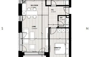 Apartament 2 camere cu vedere panoramică spre munte - Kasper Coresi - Poză 13