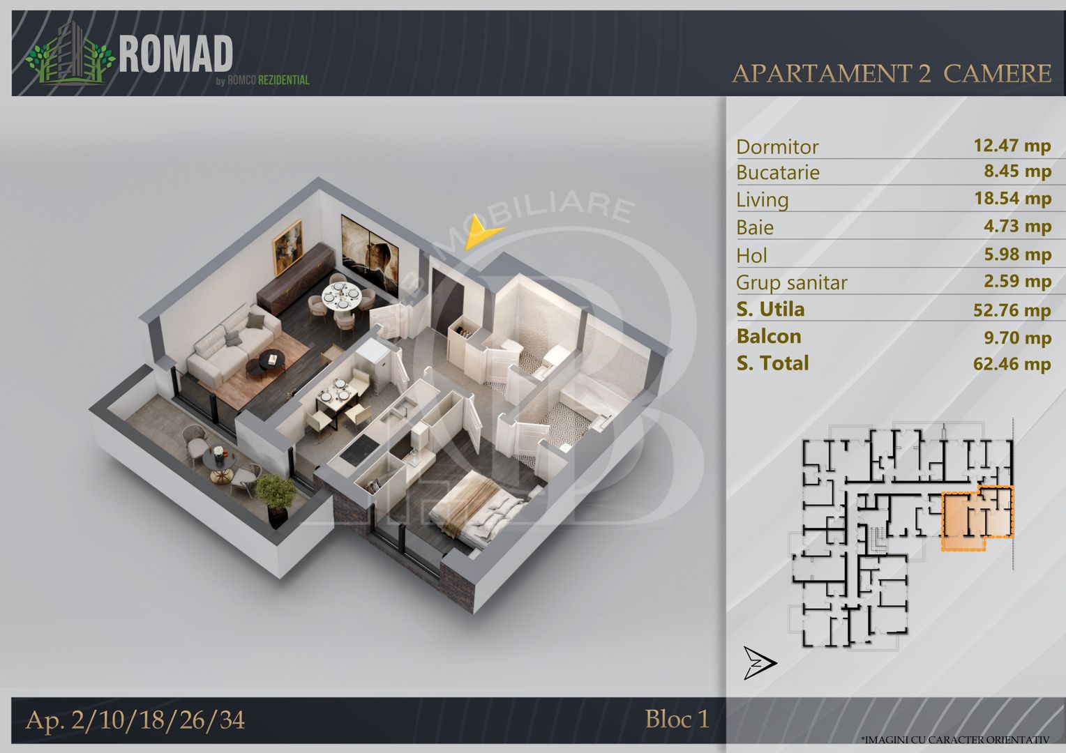 Apartament 2 camere Proiect Premium Panouri Fotovoltaice - Schiță 11