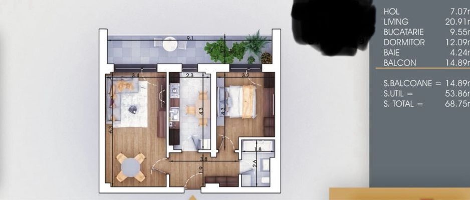 Apartament 2 camere Theodor Pallady / Sofia Sky - Poză 7