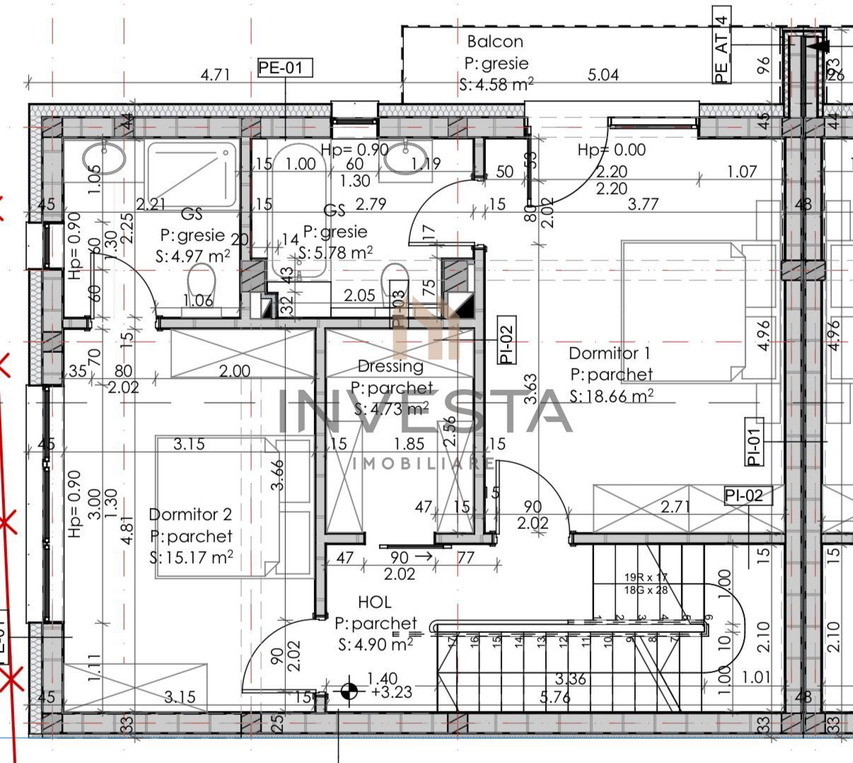 Duplex de vanzare cu teren de ! - Schiță 4