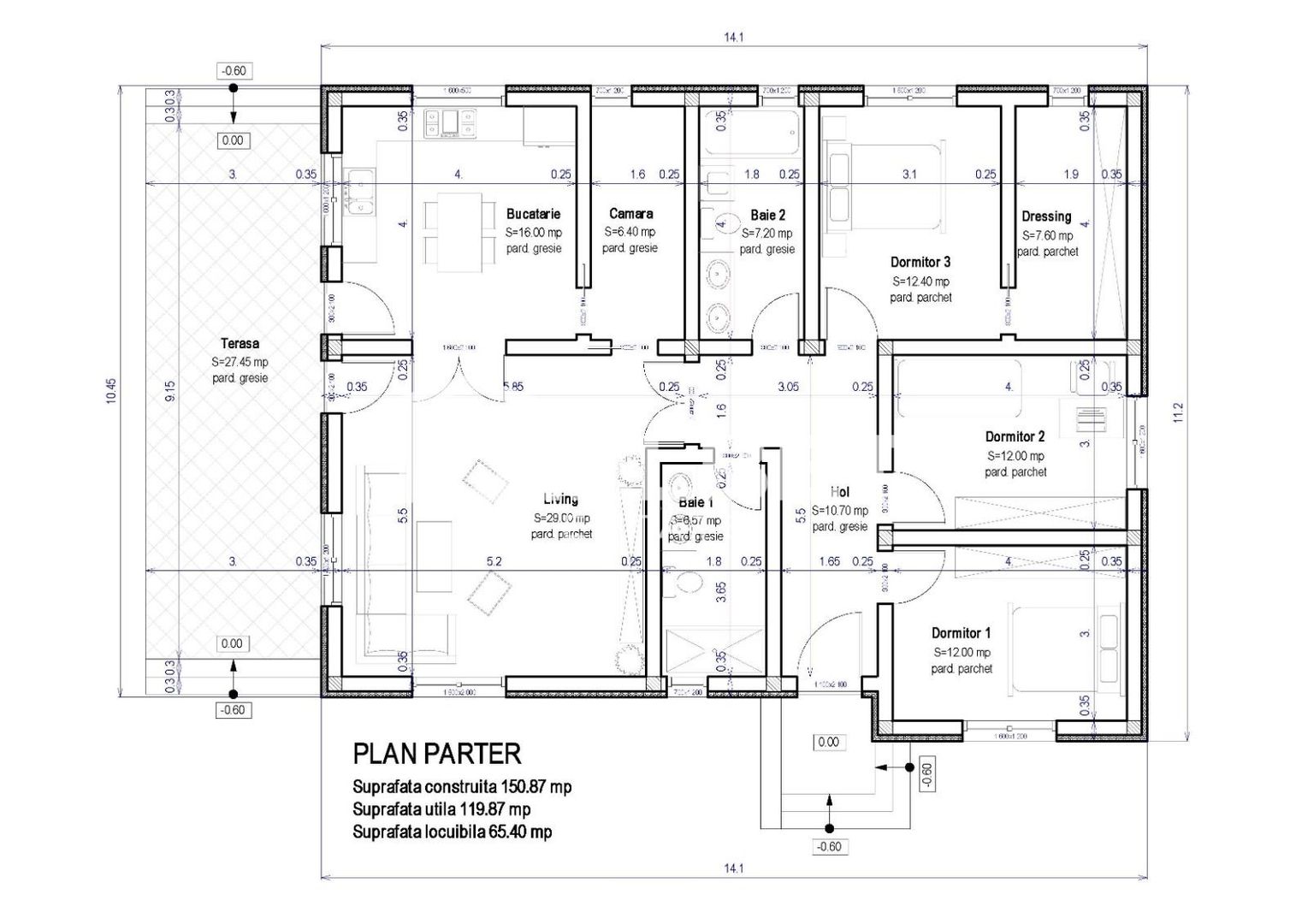 4 Camere / Hărman / 120mp utili / 500mp teren - Poză 3