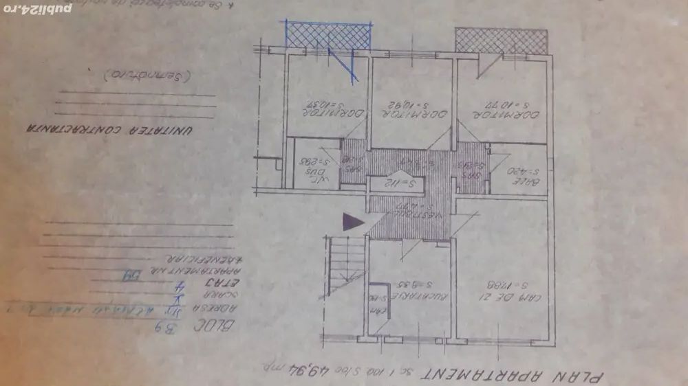 vand apartament 4  camere et.4 an 1979București - Poză 2