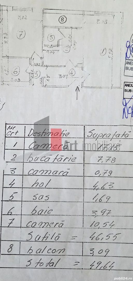 APARTAMENT DE 2 CAMERE  MARGEANULUI - Poză 8