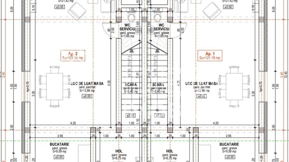 Duplex cu 4 camere si 300 mp de curte, in Cartierul Athitectilor - Schiță 6
